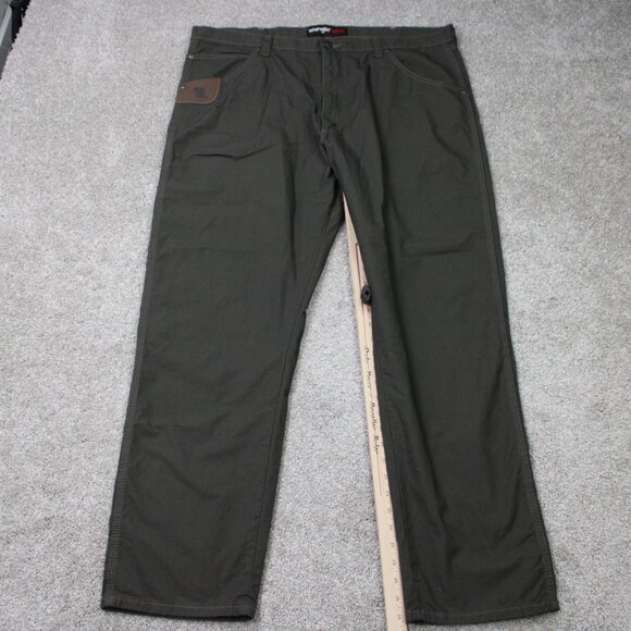 Wrangler Riggs Workwear Technician Pants Mens 42x32 Brown 100% Cotton Straight - Picture 3 of 13